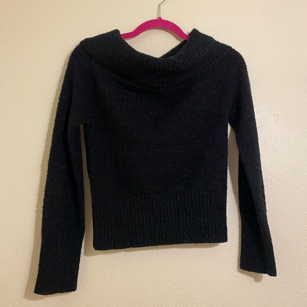 black sparkly sweater